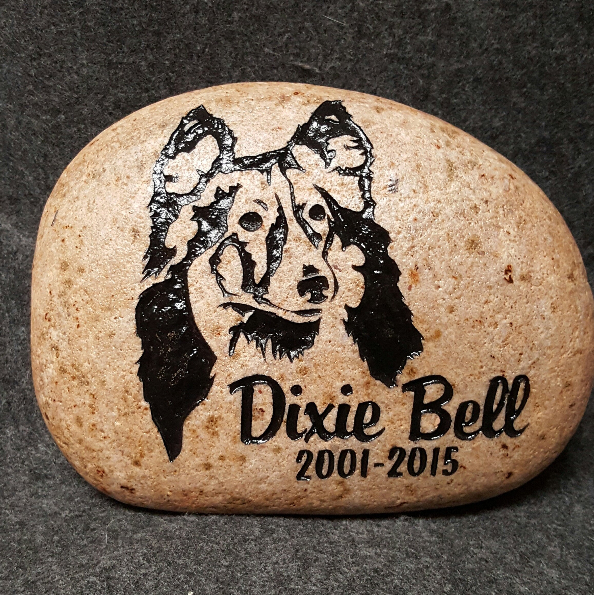 Any BREED DOG MEMORIAL Stone 9/10 or 7/8 Choice of Etsy