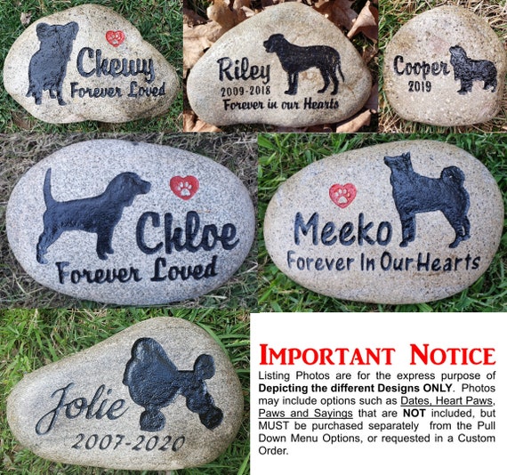 personalized dog memory stones