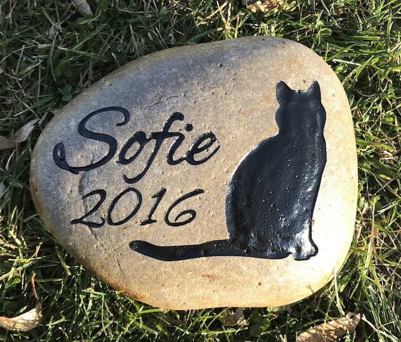 Cat Memorial Stone 7/8 & 910 Engraved Etsy