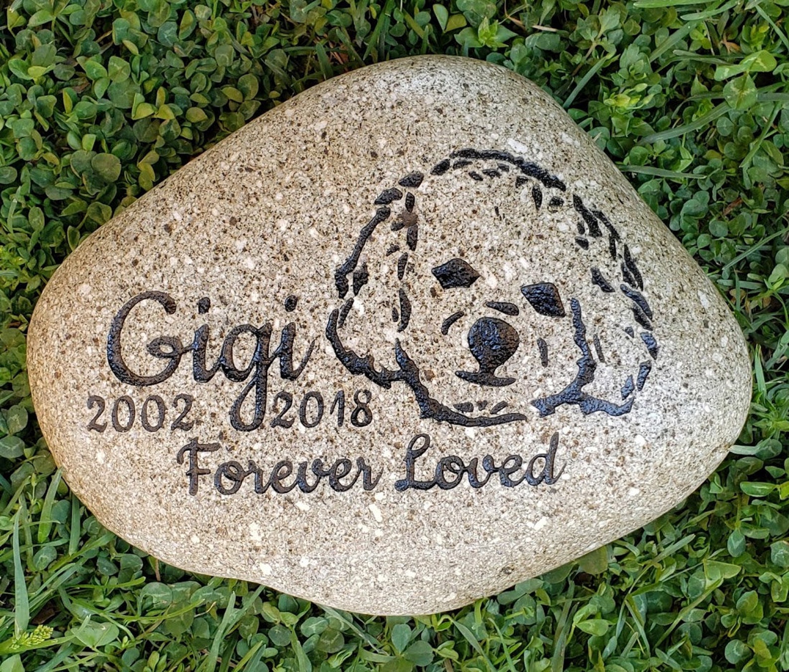 Pet Memorial Stone 9/10 or 7/8 Dog Poodle 6 Designs Etsy