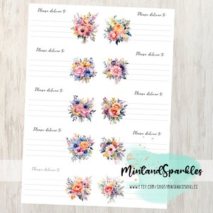 Flower Bouquets PDT Stickerlabels