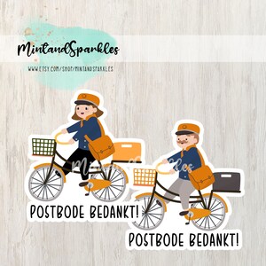 Postbode bedankt! Stickers