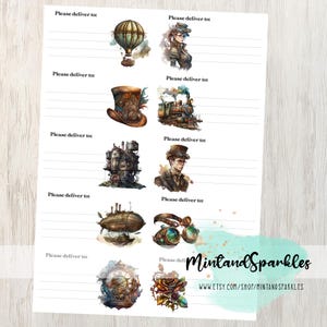 Steampunk PDT Stickerlabels