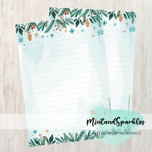 Hojas de papel para escribir cartas festivas