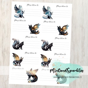 Celestial Foxes PDT Stickerlabels