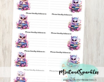 Fairy Uilen en Boeken PDT Stickerlabels