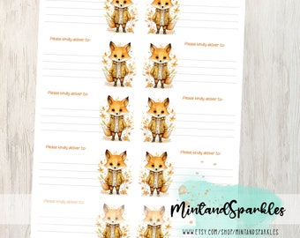 Autumn Fox PDT Stickerlabels