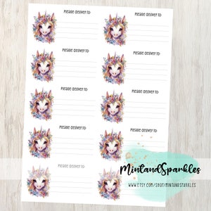 Flower Unicorn PDT Stickerlabels