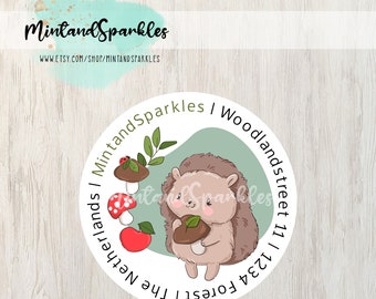 Leuke Boscritter Egel om Stickers van het Adres