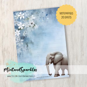Schöner Elefant | Briefpapier | Buchstabe | Schrift | Papierbögen