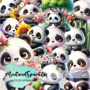 Schattige panda's die Cuts