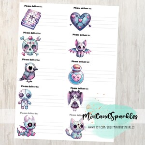 Pastel Gothic Voodoo PDT Stickerlabels