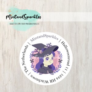Cute Witch Address Stickers