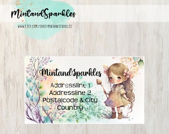 Kleine Faery Girl adresstickers