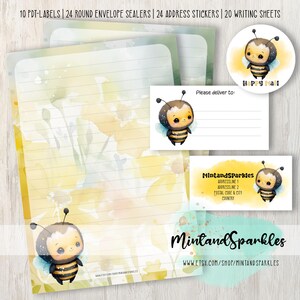 Cute Little Bee Set Letter Writing Paper Sheets