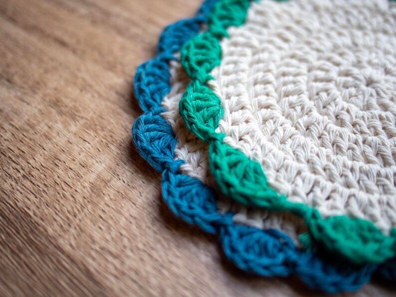 Crocheted placemats Cotton placemats, colors and sizes natural tablemats decorating pads