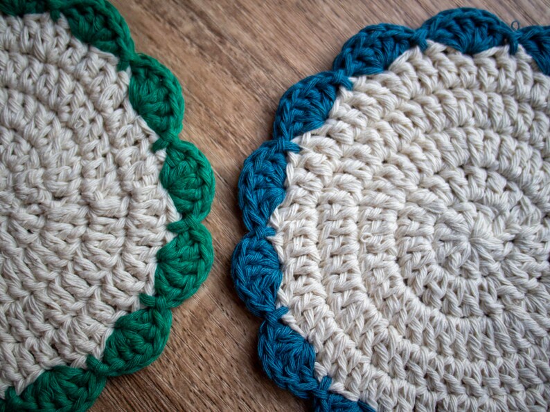 Crocheted placemats Cotton placemats, colors and sizes natural tablemats decorating pads