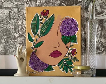 CUSTOM PAINTING | Original Painting | Commissioned Painting | Floral Subject | Nude Subject | Animal Subject | Acrylic Paint | 8x10 Canvas