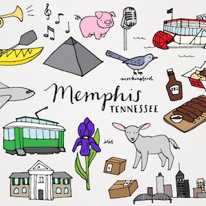 Conjunto de imágenes prediseñadas de Memphis Tennessee