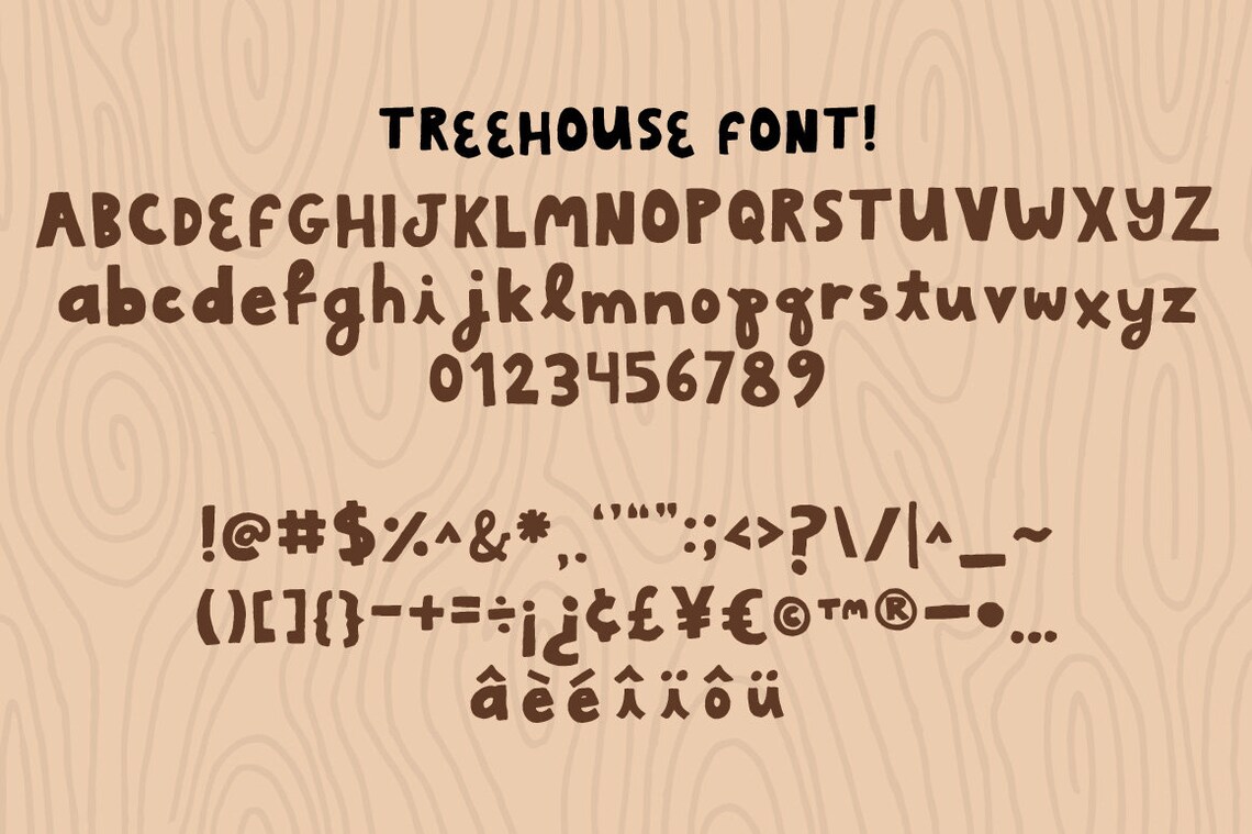 Treehouse Font - Fun Handwriting Typeface for Cricut and Crafting ...