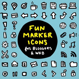 Blog Icon Stickers Blogger Icons Set - Clipart for Bloggers, Web Sites, Planner Stickers ...