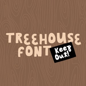 Treehouse Font - Fun Handwriting Typeface for Cricut and Crafting, Logos, Procreate & Graphic Design