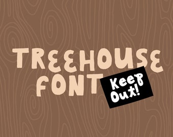 Treehouse Font - Fun Handwriting Typeface for Cricut and Crafting, Logos, Procreate & Graphic Design