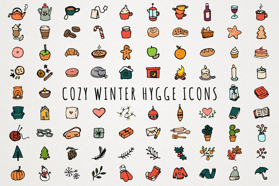 Cute Vector Set Hygge Stickers Cute Illustration Winter Christmas Hygge  Stock Vector by ©alanveob 221821248