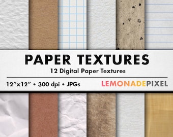 Digital Paper Texture Pack - Aneinanderreihendes Muster Scrapbook-Papier, Vintage-Papier, alte Papierstruktur, Grunge-Texturen, Papierhintergrund