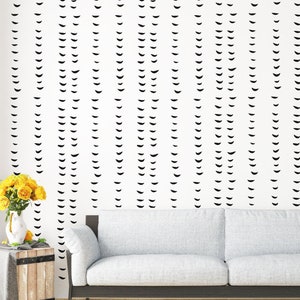 Half Moon Wall Stencil: Modern Boho Tribal Decor