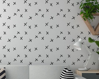 Crisscross Stencil, Medium Wall Stencil, Modern Hand Drawn Wall Stencils for Painting, Stencils For Walls, Criss Cross Stencils for Walls