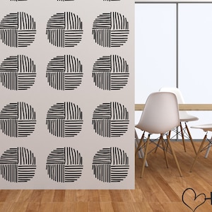 Nordic Wall Stencil: Hand Drawn Danish Design