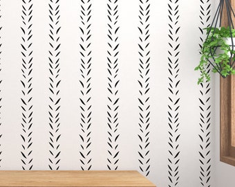 Vines Seamless Wall Stencil: Paintable Temporary Wallpaper