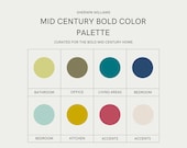 Mid Century Modern Paint Palette: Bold Colors for Home (Digital Download)