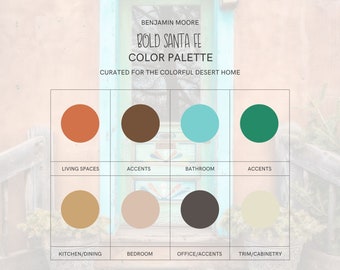 Paleta de tintas Santa Fé: cores para casa do sudoeste (download digital)