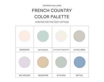 Paleta de tintas para casas de campo francesas: guia de cores para toda a casa (download digital)