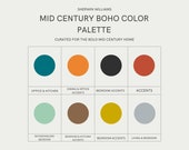 Mid Century Boho Paint Color Palette: Whole Home Design (Digital Download)