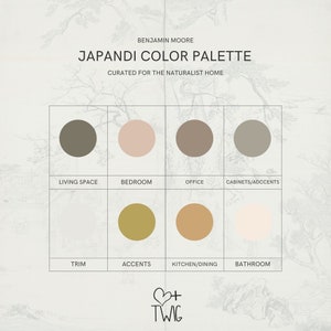 Japandi Farbpalette: Minimalistische Innenfarben (Digitaler Download)