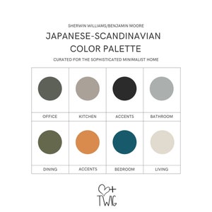 Japandi Paint Farbpalette: Minimalistisches Wohndekor (Digitaler Download)