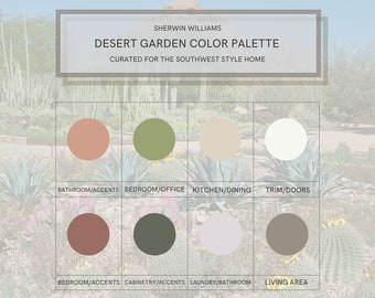 Desert Garden Boho Paint Scheme, Whole Home Minimalist Paint Colors, Boho Decor, Mid Century Interior Design Paint Color Whole Home