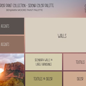 Sedona Desert Paint Palette: Benjamin Moore Interior Colors (Digital Download)