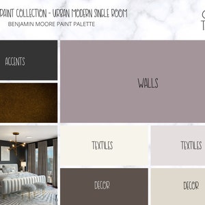 Urban Modern Paint Palette: 6 Benjamin Moore Colors (Digital Download)