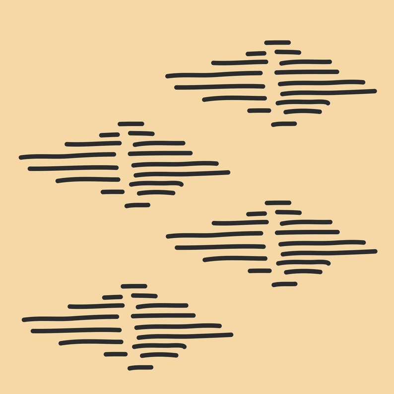 Tribal Wallpaper Stencil Medium Wall Stencil Tribal Wall - Etsy