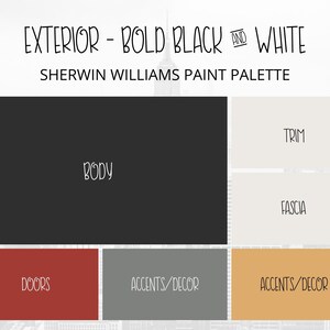 Exterior Bold Black and White Paint Colors, Modern House Exterior Paint ...