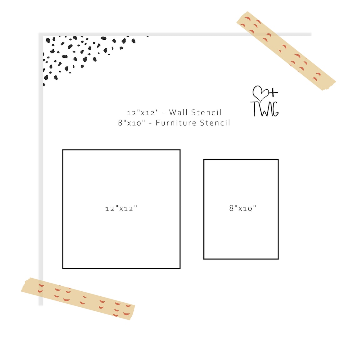 Abstract Art Wall Stencil Medium Wall Stencil Modern Hand Etsy