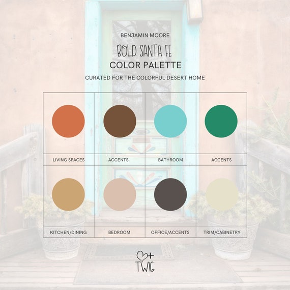 Bold Santa Fe Paint Palette Whole Home Southwestern Paint - Etsy