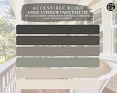 Beige Exterior Paint Color Palette: Modern Farmhouse Colors (Digital Download)