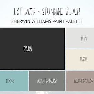 Exterior Stunning Black Paint Colors, Modern Black and White House Exterior Paint Color Scheme, Exterior Black Paint, Exterior Paint Colors