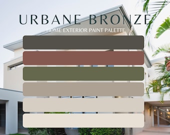 Rustic Earthy Exterior Paint Color Palette (Digital Download)