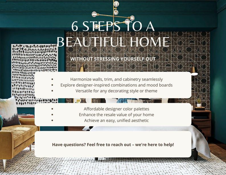 Upward Blue Interior Paint Palette, Whole Home Minimalist Paint Colors